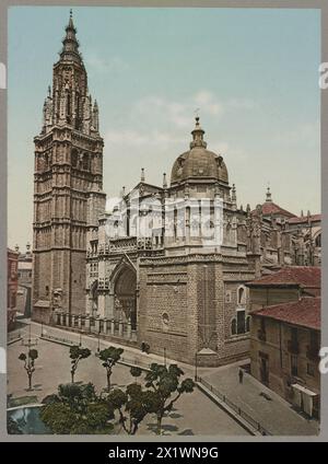 Kathedrale von Toledo, Catedral de Santa Maria de la Asuncion de Toledo, ist die Kathedrale des Erzbistums Toledo in Toledo, Spanien, um 1890, histori Stockfoto