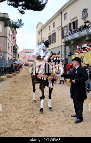 La Sartiglia. Oristano. Sardinien. Italien Stockfoto