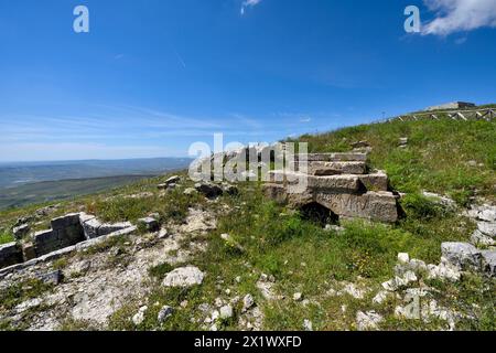 Monumentales Grab der Königin. Archäologisches Gebiet von ​​monte Adranone. Sambuca di Sicilia. Sizilien Stockfoto