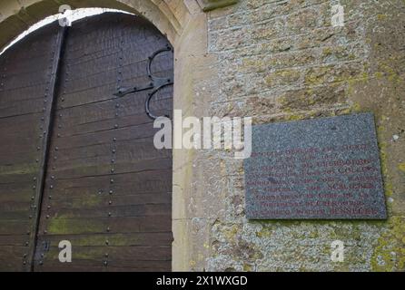 Yvetot-Bocage, Frankreich - 15. April 2024: Die Kapitulation Cherburgs wurde von General Karl Wilhelm von Schlieben und General Joseph Lawton Collins in unterzeichnet Stockfoto