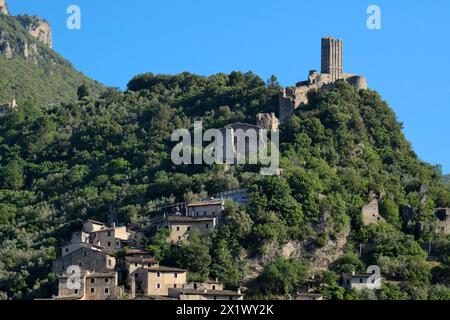 Festung von Matterella. Ferentillo. Valnerina. Umbrien. Italien Stockfoto