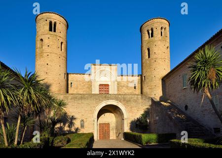 Abtei von San Claudio Al Chienti. Corridonia. Marken. Italien Stockfoto