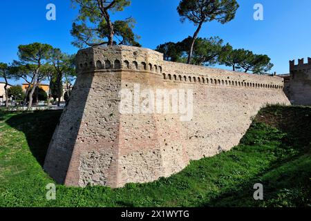 Bastione Del Nuti. Fano. Marken. Italien Stockfoto