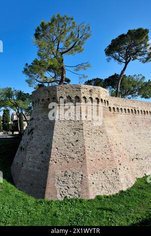 Bastione Del Nuti. Fano. Marken. Italien Stockfoto