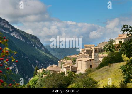 Gavelli. Weiler Sant'anatolia di Narco. Valnerina. Umbrien. Italien Stockfoto