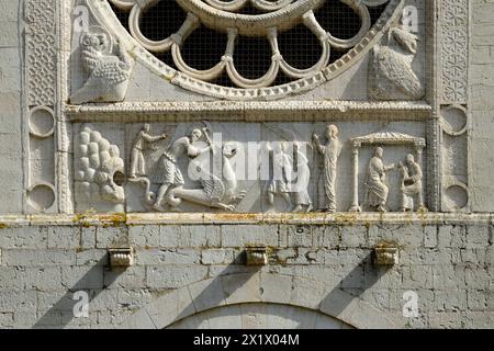 Abtei von Santi Mauro E Felice. Castel San Felice. Fraktion von Sant'anatolia di Narco. Valnerina. Umbrien. Italien Stockfoto