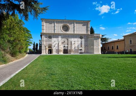 Basilika Santa Maria di Collemaggio. L'Aquila. Abruzzen. Italien Stockfoto