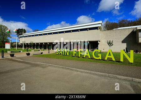 St. Fagans Haupteingang und Beschilderung, National Museum of History, Cardiff, South Wales. Vom April 2024 Stockfoto