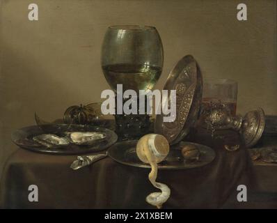 Stillleben mit goldenem Kelch, 1635, Museum Boijmans Van Beuningen, Rotterdam Willem Claesz. Heda - Stockfoto