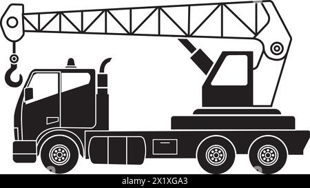Kranfahrzeug Icon Vektor Illustration Design Stock Vektor