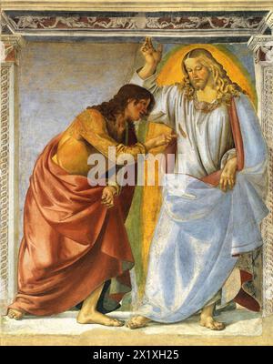 Christus und der zweifelnde Thomas Luca Signorelli Stockfoto