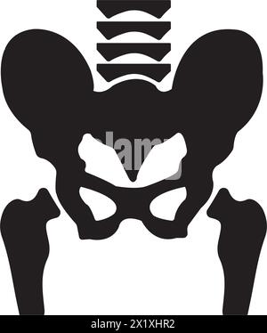 Logo-Design mit Hüftknochen und Vektor-Illustration. Stock Vektor