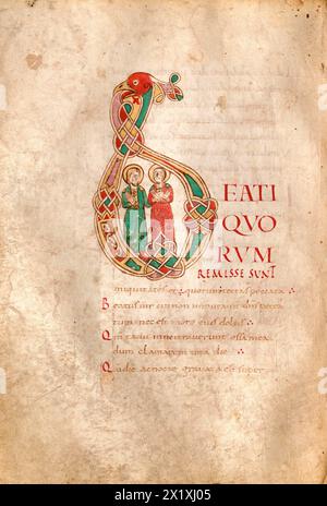 Bobbio Psalter - Psalterium 875 bis 899 in Italien--Lombardei--Mailand Stockfoto