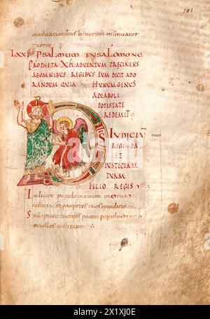 Bobbio Psalter - Psalterium 875 bis 899 in Italien--Lombardei--Mailand Stockfoto