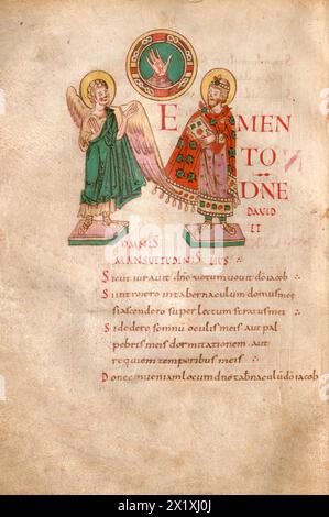 Bobbio Psalter - Psalterium 875 bis 899 in Italien--Lombardei--Mailand Stockfoto