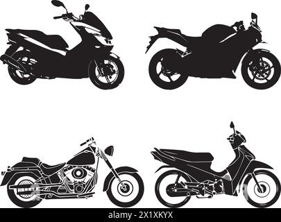 Motorrad Icon Vektor Illustration einfaches Design Stock Vektor