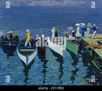 Urlaub auf dem Hudson. George Luks. c. 1912. Stockfoto