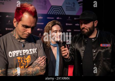 La la Love You, Gewinner des Best Videclip Award, bei den MIN Independent Music Awards 2024 in Saragossa, Spanien Stockfoto