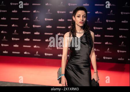 Spanische Sängerin Travis Birds bei den MIN Independent Music Awards 2024 in Saragossa, Spanien Stockfoto