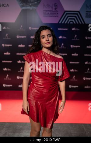 Julia Colom, nominiert für das beste Album in Katalanisch, bei den MIN Independent Music Awards 2024 in Saragossa, Spanien Stockfoto