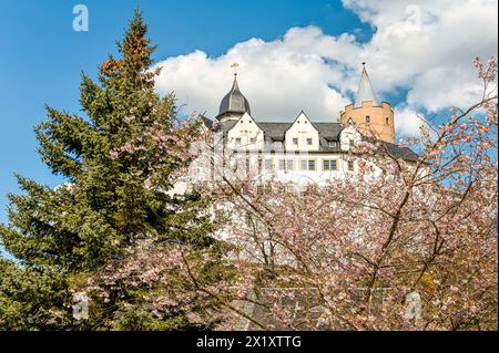 Blick auf Schloss Wildeck in Zschopau, Sachsen, Deutschland Stockfoto