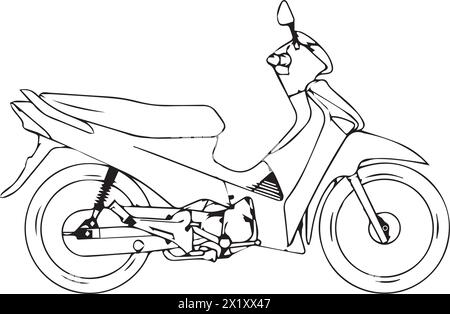 Motorrad Icon Vektor Illustration einfaches Design Stock Vektor