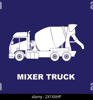 Mischer LKW Icon Vektor Illustration einfaches Design Stock Vektor