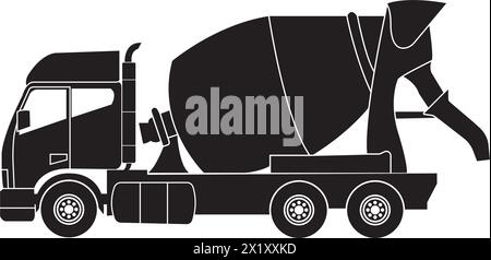 Mischer LKW Icon Vektor Illustration einfaches Design Stock Vektor