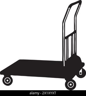 Trolley Icon Vektor Illustration einfaches Design Stock Vektor