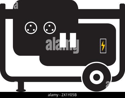 Elektrisches Generatorsymbol, Vektor-Illustration Design Stock Vektor