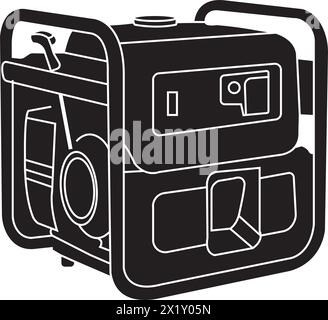 Elektrisches Generatorsymbol, Vektor-Illustration Design Stock Vektor