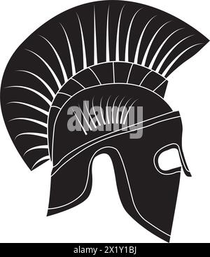 Spartan Helm Linie Vektor Symbol, Illustration Design Vorlage. Stock Vektor