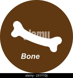 Knochensymbol. Vektorillustration einfaches Design Stock Vektor