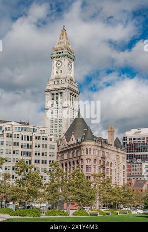 Bostons Custom House Tower, Massachusetts, USA Stockfoto