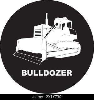 Bulldozer Icon Vektor Illustration einfaches Design Stock Vektor