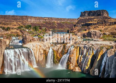 Shoshone Falls Park, Idaho, USA am Snake River. Stockfoto