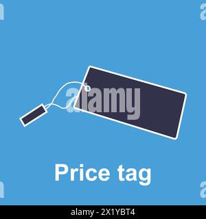 Vektor des Symbols für Preisetiketten; solides Logo; isoliertes Piktogramm. Stock Vektor