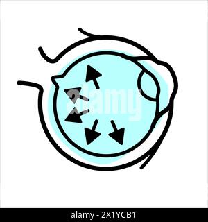Augenlaserchirurgie, Ophthalmologie lasik Behandlung Icon, Vektor Vision medizinische Korrektur Stock Vektor