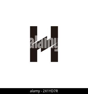 Letter hn Linked Connect einfache geometrische Logo-Vektor Stock Vektor