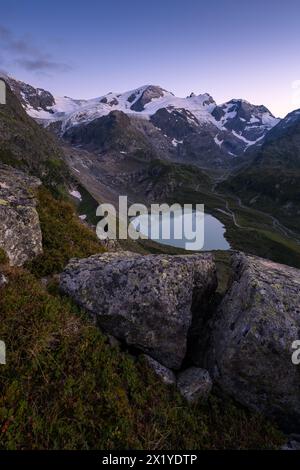 Steinsee von oben, Sustenpass, Kanton Bern, Schweiz Stockfoto