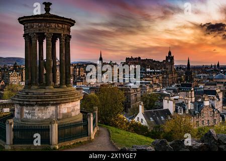 Panorama von Edinburgh; Großbritannien, Schottland, Edinburgh Stockfoto