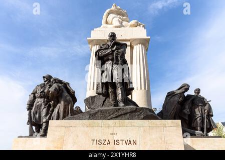 Die Istvan-Tisza-Statue in Budapest in Kossuth ter beim parlament Stockfoto