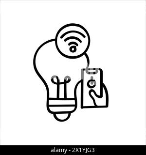 Flaches Symbol für den Vektor der intelligenten Beleuchtung Stock Vektor