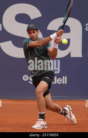 April 2024; Real Club de Tenis Barcelona 1899, Barcelona, Spanien: ATP 500 Barcelona Open Banc Sabadell Tennis, 4. Tag; Facundo Diaz Acosta (ARG) Stockfoto