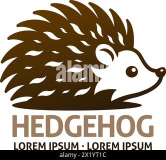 Igel Tierdesign Icon Maskottchen Illustration Stock Vektor