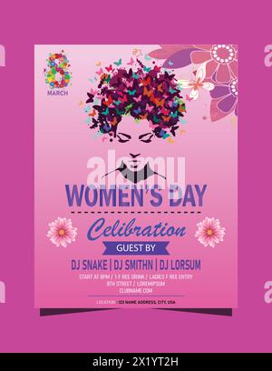 Premium Vector | internationaler Flyer für den Frauentag Poster Social Media Post Design Stock Vektor