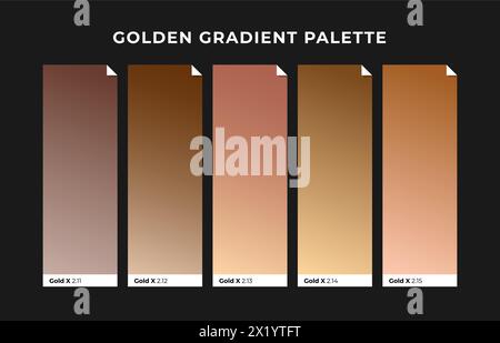 Goldene Farbpalette. Gold, Kupfer, Bronze Stock Vektor