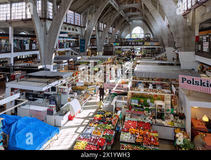 Markthalle (Hala Targowa) in der Altstadt (Stare Miasto) von Wrocław (Breslau, Breslau) in der Woiwodschaft Dolnośląskie in Polen Stockfoto