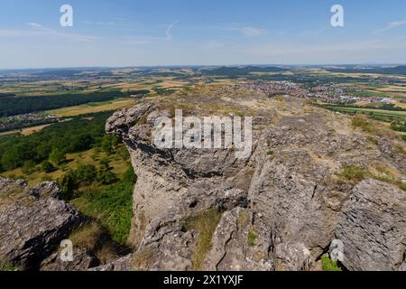 Der Staffelberg bei Bad Staffelstein, Bezirk Lichtenfels, Oberfranken, Franken, Bayern, Deutschland Stockfoto