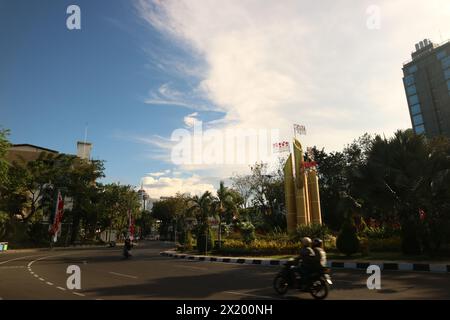 Bambu Runcing Monument, ein Wahrzeichen für die Stadt der Helden, Surabaya Stockfoto